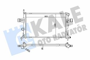 KALE OPEL Радиатор охлаждения Astra G,Zafira 1.4/2.2