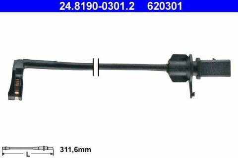 Датчик износа тормозных колодок (передних) Audi A6/A7 09- (L=311.6mm)