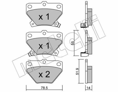 Колодки гальмівні (задні) Toyota Corolla 01-08/Prius 00-09/Yaris/Celica 99-05