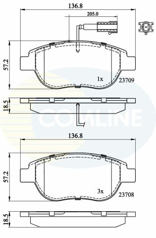 CBP11038 Comline - Тормозные колодки для дисков