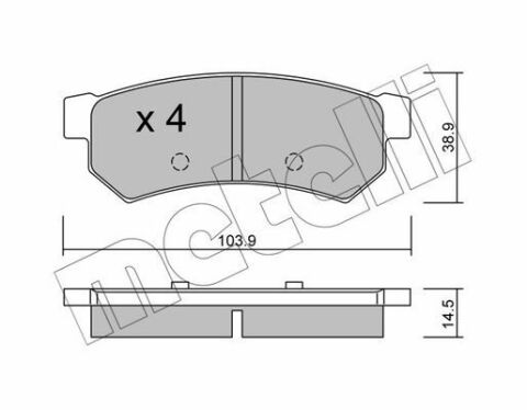 Колодки тормозные (задние) Chevrolet Lacetti 05-/Nubira 05-11