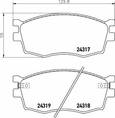 Гальмівні колодки перед  Hyundai Accent/Kia Rio 05- (mando)