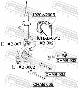 Опора шаровая (задняя/сверху) CHEVROLET Epica 05-11