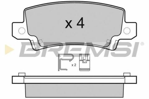 Тормозные колодки зад. Toyota Corolla 00-07 (TRW) (37,9x95,7x16,3)