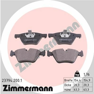 Колодки гальмівні (передні) BMW 3 (E90-93) 04-13/ X1 (E84) 09-15 (Ate-Teves) Колодки гальмівні (передні) BMW 3 (E90-93) 04-13/ X1 (E84) 09-15 (Ate-Teves)