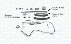 К-т ланцюга приводу р/вала (ланцюг 2шт 130/54зв. ) audi,skoda fabia,octavia,seat,golf v,passat,touran 1.4tsi