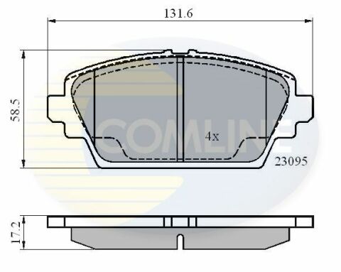 CBP0802 Comline - Гальмівні колодки до дисків CBP0802 Comline - Гальмівні колодки до дисків