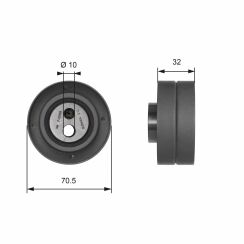 Натяжной ролик ремня ГРМ GATES POWERGRIP TENSIONER