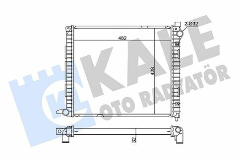 KALE LANDROVER Радиатор охлаждения Freelander 2.0DI 98-