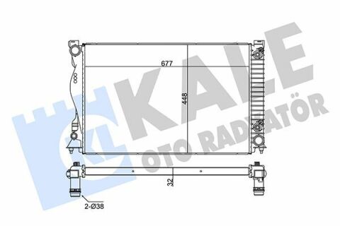 KALE VW Радіатор охолодження Audi A6 2.4/3.2 04-