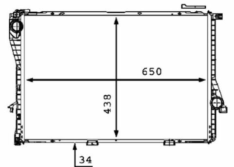Радиатор охлаждения BMW 5 (E39) 7 (E38)