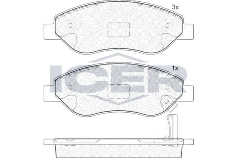 Колодки гальмівні (передні) Opel Corsa D 06-