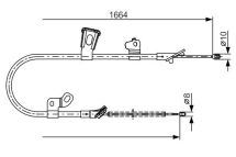 Трос тормозов. задн. лев. YARIS VERSO 1.3, 1.5 99- Трос тормозов. задн. лев. YARIS VERSO 1.3, 1.5 99-