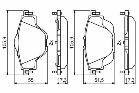 Колодки гальмівні (задні) Citroen C4/Peugeot 308 13-/3008/5008 16-/508 18- 