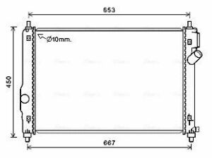 Радиатор охлаждения двигатель. AVEO / KALOS 1.2 08- CHEVROLET