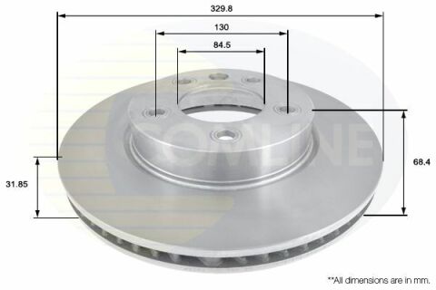 ADC1475V Comline - Диск тормозной вентилируемый с покрытием