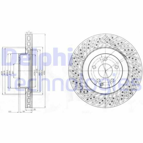 Тормозной диск передний S Klass W221 05-MB