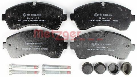 Комплект гальмівних накладок, дискове гальмо