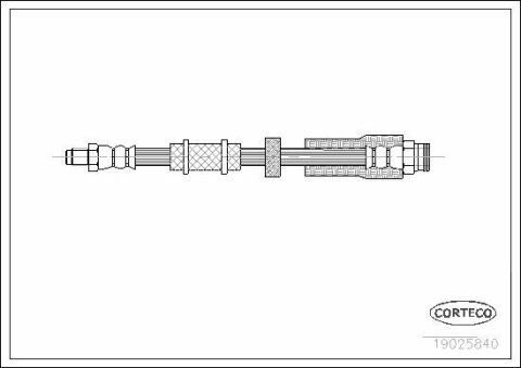 Шланг тормозной (передний) Fiat Ducato/Peugeot Boxer 94-02 (465mm)