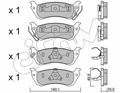 Гальмівні колодки зад. MB M-Class (W163) 98-05 (Bosch)