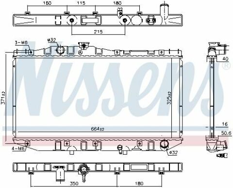 Радіатор  TY  CAMRY(86-)1.8(+)[OE  16400-74120]