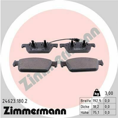 Колодки тормозные (передние) VW T5 03-/T6 15- (Ate) (с датчиком)