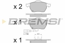 Тормозные колодки перед. VW Golf 97-06/Skoda Octavia 96-10 (ATE) Тормозные колодки перед. VW Golf 97-06/Skoda Octavia 96-10 (ATE)