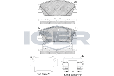 Колодки тормозные (передние) Kia Soul 1.6/2.0MPI 19-