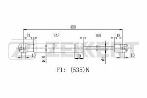 Газова пружина, багажник/кузов
