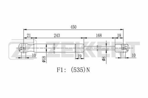 Газова пружина, багажник/кузов