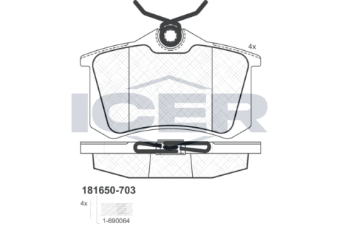 Колодки тормозные (задние) Audi A4/A6/Renault Scenic/Megane 97-/Fluence/Citroen C3/C4 10-/Peugeot 06