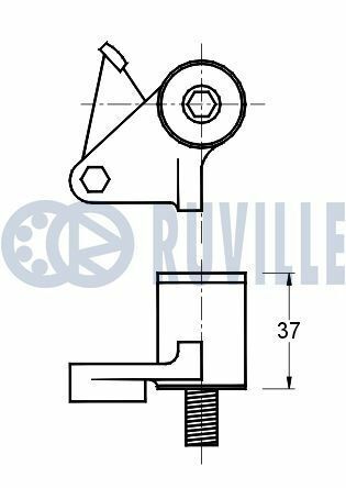 RUVILLE VW Кронштейн ролика натяжного A4/A6 2.5TDI 97-, Passat 2.5TDI 98-