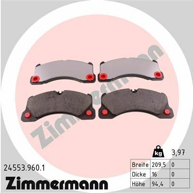 Тормозные колодки (передние) Porsche Cayenne 07-/VW Touareg 02- (Brembo) (с низким продуцированием пыли)