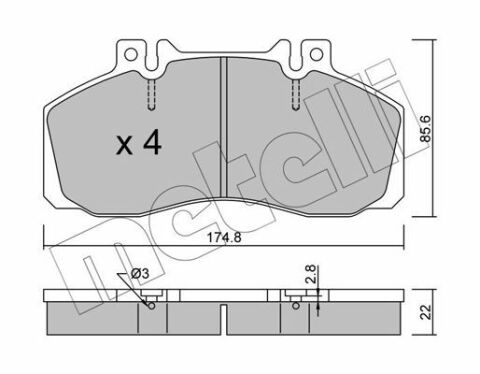 Колодки тормозные (передние) MB Vario 96-/Atego 98-04/(задние) MB Sprinter 616CDI 01-