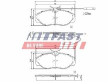 Колодки тормозные передние дисковые FIAT Ducato 94-02; PEUGEOT Boxer 94-02; CITROEN Jumper 02-06, Jumper 94-02