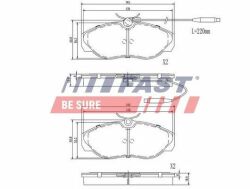 Колодки гальмівні дискові передні FIAT Ducato 94-02; PEUGEOT Boxer 94-02; CITROEN Jumper 02-06, Jumper 94-02