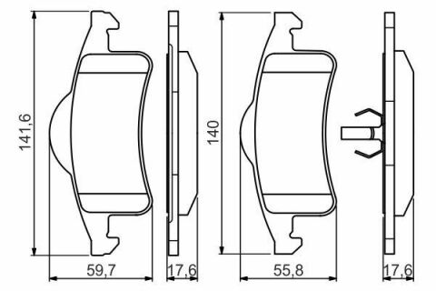 Тормозные колодки (задние) Jeep Grand Cherokee II 99-05