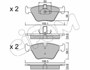 Тормозные колодки пер. BMW 5 (E39) 95-03 (ATE)