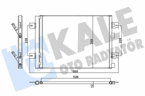 KALE RENAULT Радиатор кондиционера Duster,Logan,Sandero