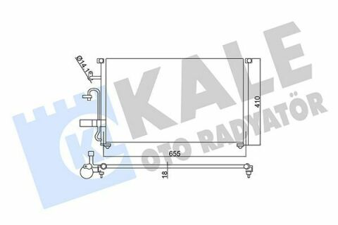 KALE CHEVROLET Радіатор кондиціонера Evanda 05-