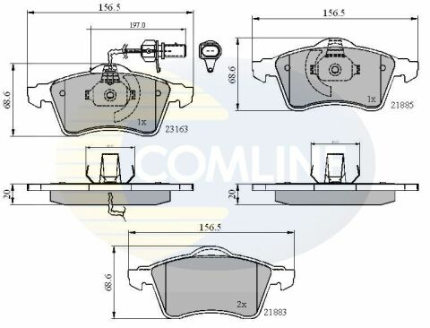 CBP1852 Comline - Тормозные колодки для дисков