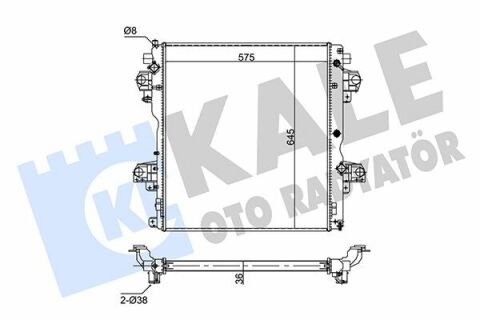 KALE TOYOTA Радиатор охлаждения Land Cruiser Prado 3.0 D-4D 09-