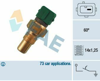 Датчик температури охолоджуючої рідини Citroen Jumper/Peugeot Expert 1.9-2.5TD 92-06 (зелений/60°С) Датчик температури охолоджуючої рідини Citroen Jumper/Peugeot Expert 1.9-2.5TD 92-06 (зелений/60°С)