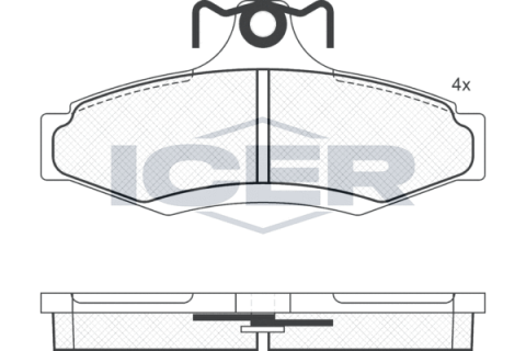Колодки тормозные (задние) Daewoo Nubira 97-/Leganza 97-04/Chevrolet Astra 99-11/Vectra 96-98