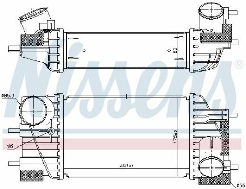 Интеркулер  NISSAN  JUKE  (F15)  (10-)  1.6  DIG-TURBO