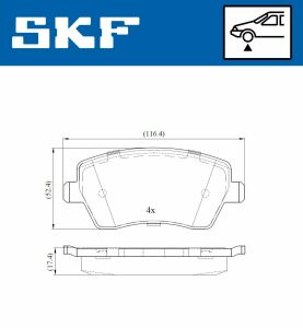 гальмівні колодки передні duster, dokker, logan mcv, kangoo, nissan micra iii, note