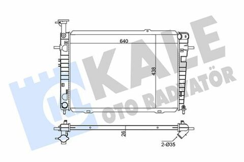 KALE HYUNDAI Радіатор охолодження Tucson, Kia Sportage 2.0 04-