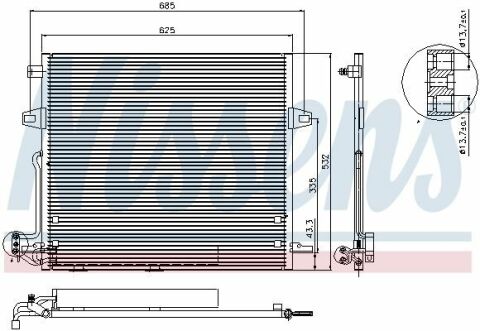 Конденсер MB GL W 164(06-)GL 420 CDI(+)[OE 164 500 00 54]