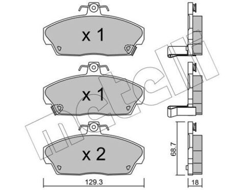 Колодки гальмівні (передні) Honda Civic VI/VII 94-05/Concerto 89-95/Rover 400 90-00