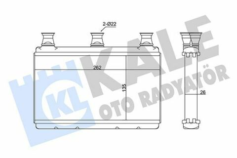 KALE BMW Радиатор отопления 5 E60,6 E64 03-